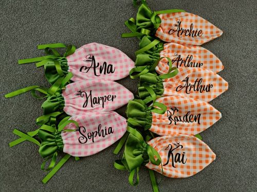 Gingham Carrot Pouch