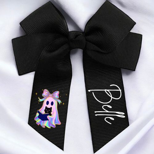 Black 4" Clip Bow