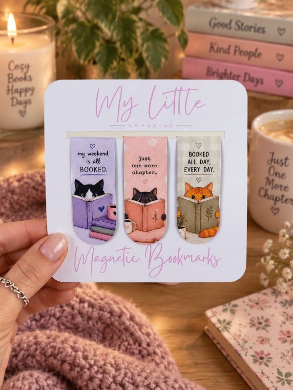 Cat Lover Magnetic Bookmarks Set Of 3