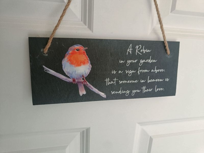 Robin Memorial Hanging Slate