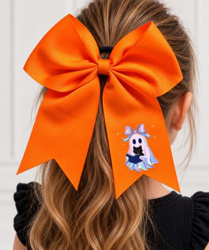 Halloween Orange 7" Bobble Bow