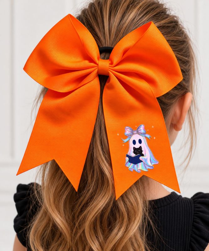 Halloween Orange 7" Bobble Bow