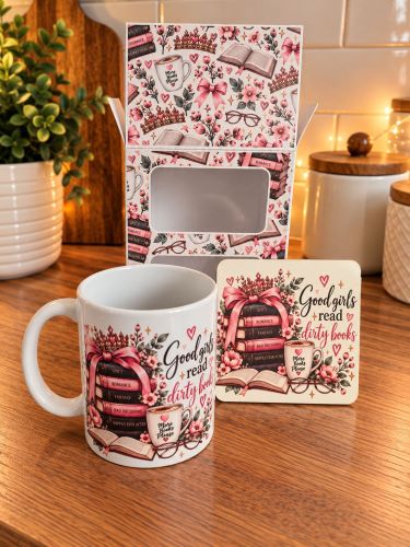 Good Girls Read Dirty Books Mug, Coaster or Gift Set